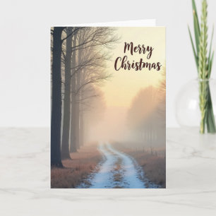 Nevelig Kerstkaart van een Bos Kaart