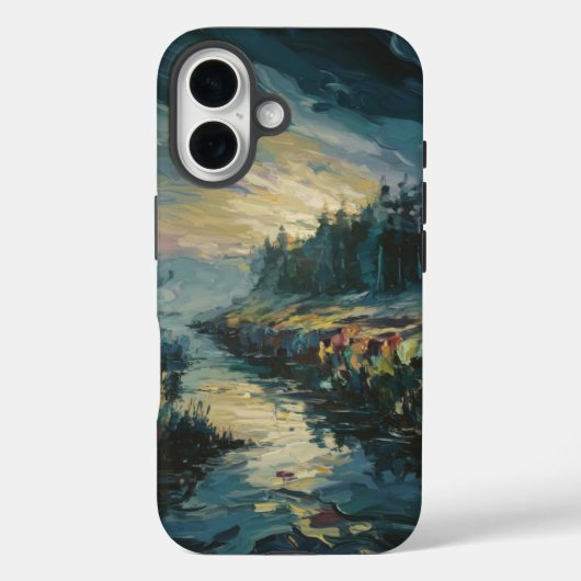 Nevelig Landschapskunst Case-Mate iPhone Case (Achterkant)