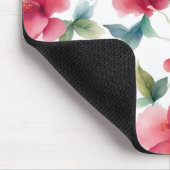 Nevelig rood bloempatroon muismat (Hoek)