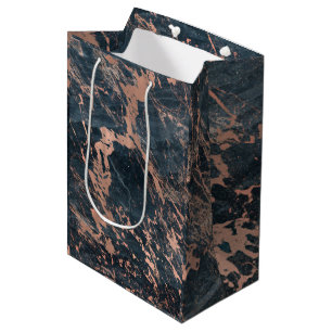 Nevelig Rustiek Blauw & Roze Goud Roze Glam Marmer Medium Cadeauzakje