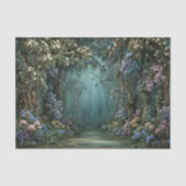Nevelig Smaragd Betoverd Bos Pad Decoupage Tissuepapier (Voorkant)