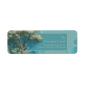 Nevelig Turquoise Betoverde Bosrand Rand Etiket (Voorkant)
