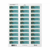 Nevelig Turquoise Betoverde Bosrand Rand Etiket (Full Sheet)