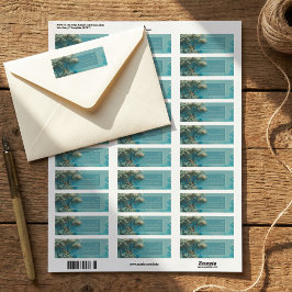 Nevelig Turquoise Betoverde Bosrand Rand Etiket