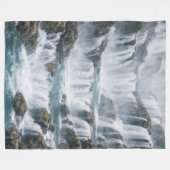 Nevelig Waterval Landschap Fleece Deken (Voorkant (Horizontaal))