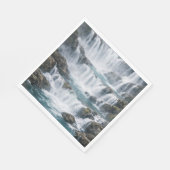 Nevelig Waterval Landschap Servet (Hoek)
