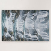 Nevelig Watervallandschap Legpuzzel (Horizontaal)