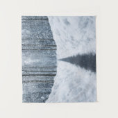 Nevelig Winter Bos Wandtapijt Wandkleed (Voorkant)
