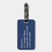Nevelige Alaskische Zee in tinten blauw Bagagelabel (Achterkant verticaal)
