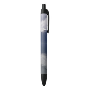 Nevelige Alaskische Zee in tinten blauw Zwarte Inkt Pen