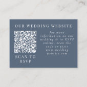 Nevelige Berg Blauw Grijs Witte Elegante Web QR Informatiekaartje (Voorkant)