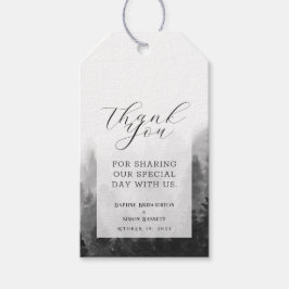 Nevelige Berg Bruiloft Cadeaulabel
