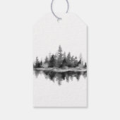 Nevelige Berg Bruiloft Cadeaulabel (Achterkant)