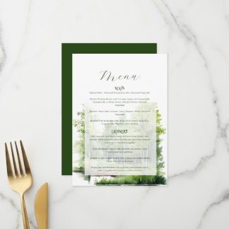 Nevelige Berg Bruiloft Menu