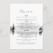 Nevelige Berg Bruiloft Menu (Voorkant)