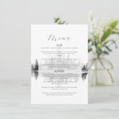 Nevelige Berg Bruiloft Menu (Staand voorkant)