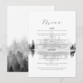 Nevelige Berg Bruiloft Menu (Voorkant / Achterkant)