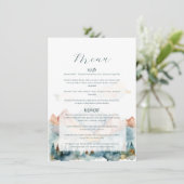 Nevelige Berg Bruiloft Menu (Staand voorkant)