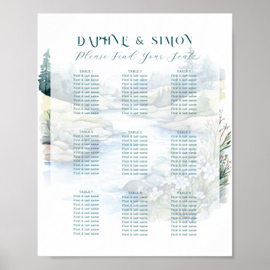 Nevelige Berg Bruiloft Poster (Voorkant)