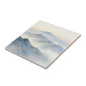 Nevelige bergwaterverflandschap tegeltje (Zijkant)