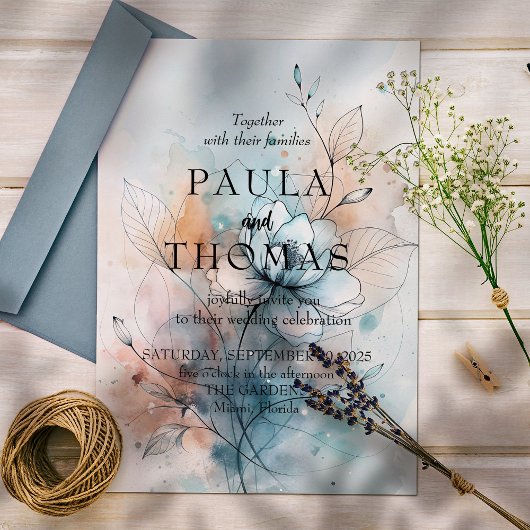 Nevelige Bloemen Kaart