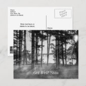 Nevelige Bomen Bij Table Rock Grayscale Beterschap Briefkaart (Voorkant / Achterkant)