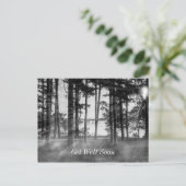 Nevelige Bomen Bij Table Rock Grayscale Beterschap Briefkaart (Staand voorkant)
