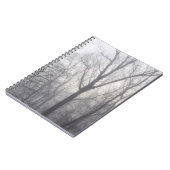 Nevelige bomen Grijze bosgrond Notitieboek (Linkerzijde)