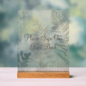 Nevelige Bos Bruiloft Acrylic Bord (Neutraal)
