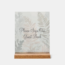 Nevelige Bos Bruiloft Acrylic Bord