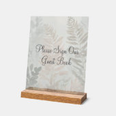 Nevelige Bos Bruiloft Acrylic Bord (Hoek)