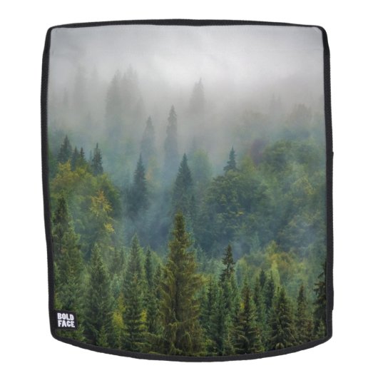 Nevelige bossen pijnbomen bos rugtassen (Verwijderbaar gezicht)