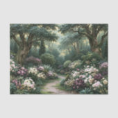 Nevelige Crème Roze Botanische Pad Decoupage Tissuepapier (Voorkant)