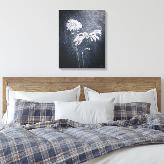 Nevelige Daisy Canvas Afdruk (Insitu (Slaapkamer))
