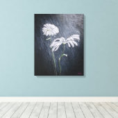 Nevelige Daisy Canvas Afdruk (Insitu (Houten vloer))