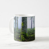 Nevelige Dawn Forest Foto Koffiemok (Voorkant links)