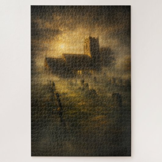 Nevelige Engelse Kerk Turner Stijl Legpuzzel (Verticaal)