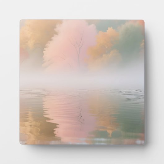 Nevelige Herfstmeer Sereniteit Fotoplaat (Voorkant)