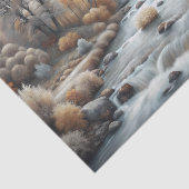 Nevelige Herfstrivier Gloed Decoupage Tissuepapier (Detail)