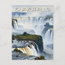 Nevelige Iguazu-watervallen Argentinië Briefkaart