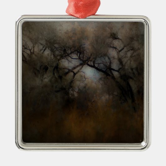 Nevelige katoenbomen metalen ornament (Voorkant)