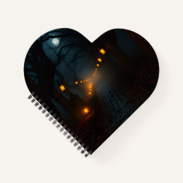 Nevelige Lantaarnpad Halloween Notitieboek