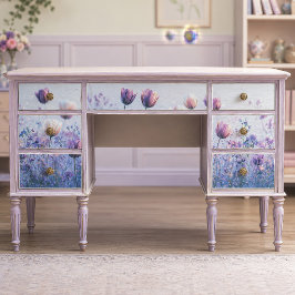 Nevelige lavendel tulp weide decoupage tissuepapier