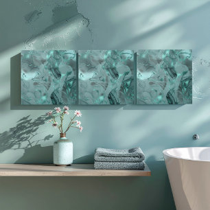 Nevelige marmeren abstracte patroon donker teal ID Tegeltje