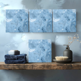 Nevelige marmeren abstracte patroon donkerblauw ID Tegeltje