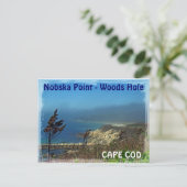 Nevelige ochtend bij Nobska Point - Cape Cod MA Briefkaart (Staand voorkant)