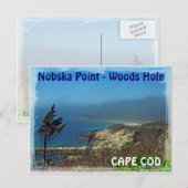 Nevelige ochtend bij Nobska Point - Cape Cod MA Briefkaart (Voorkant / Achterkant)