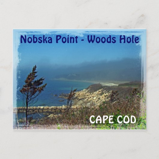Nevelige ochtend bij Nobska Point - Cape Cod MA Briefkaart (Voorkant)