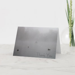 Nevelige ochtend dank je wel bedankkaart