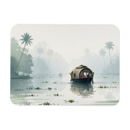 Nevelige ochtend in Kerala India Magneet